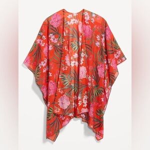FINAL SALE $10 Old Navy Orange Floral Kimono - Summer, beach, vacation,